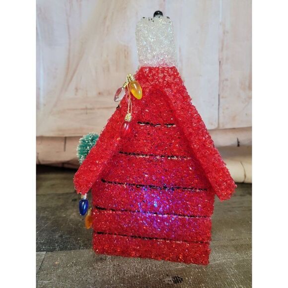 Snoopy 2011 red house light up wreath xmas decor figure - Picture 5 of 10
